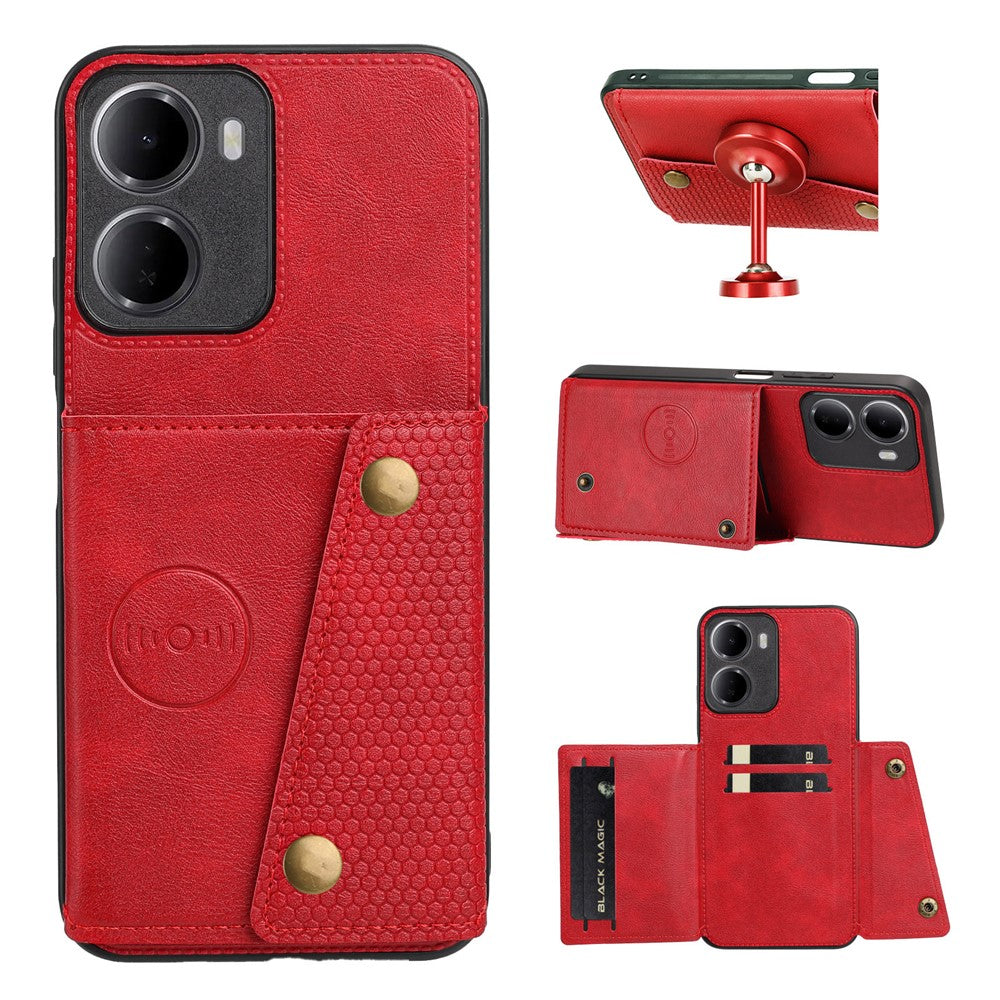 For Xiaomi Redmi 15a 5G Case with Card Slots Kickstand Leather + TPU Phone Cover