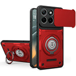 For Motorola Edge 70 Fusion+ 5G  /  70 Fusion 5G Case with Slide Camera Cover Ring Kickstand PC + TPU Phone Shell