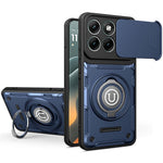 For Motorola Edge 70 Fusion+ 5G  /  70 Fusion 5G Case with Slide Camera Cover Ring Kickstand PC + TPU Phone Shell