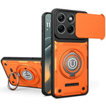 For Motorola Edge 70 Fusion+ 5G  /  70 Fusion 5G Case with Slide Camera Cover Ring Kickstand PC + TPU Phone Shell