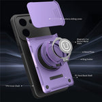For Xiaomi Redmi Turbo 5 5G  /  Poco X8 Pro 5G Case with Slide Camera Cover Ring Kickstand PC + TPU Phone Shell