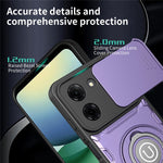 For Xiaomi Redmi Turbo 5 5G  /  Poco X8 Pro 5G Case with Slide Camera Cover Ring Kickstand PC + TPU Phone Shell