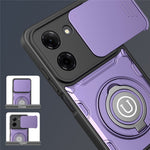 For Xiaomi Redmi Turbo 5 5G  /  Poco X8 Pro 5G Case with Slide Camera Cover Ring Kickstand PC + TPU Phone Shell