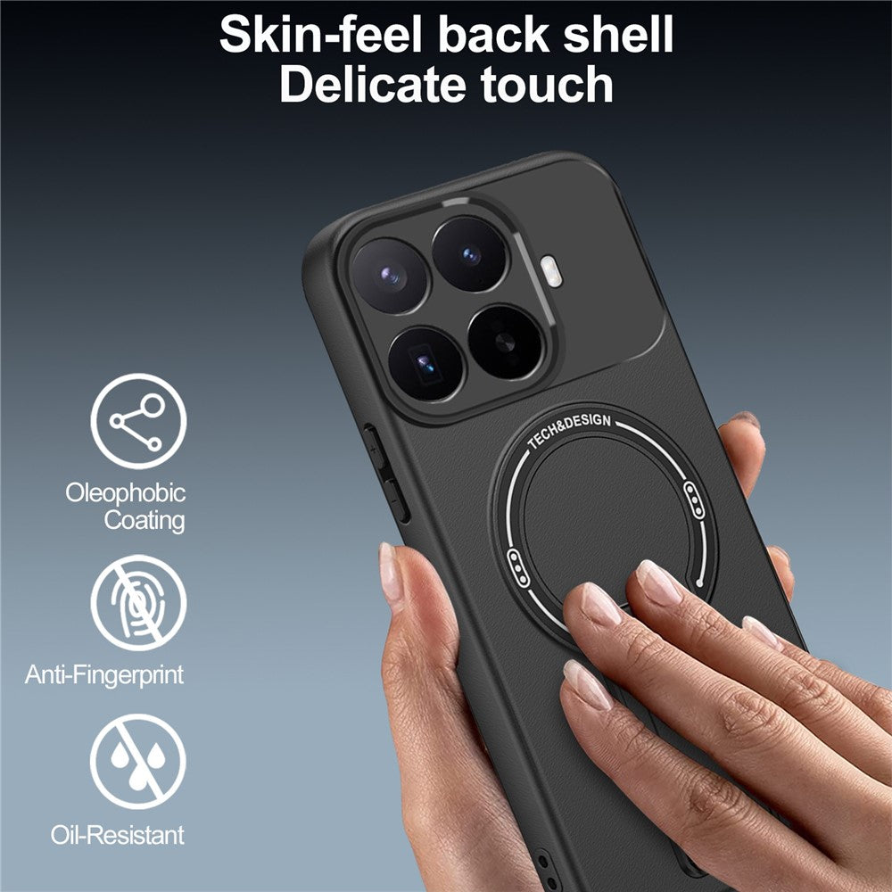 Til Xiaomi 17T Pro Cover Hudlignende Berøring Støtteben PC + TPU Telefoncover Understøtter Magnetisk Bilholder
