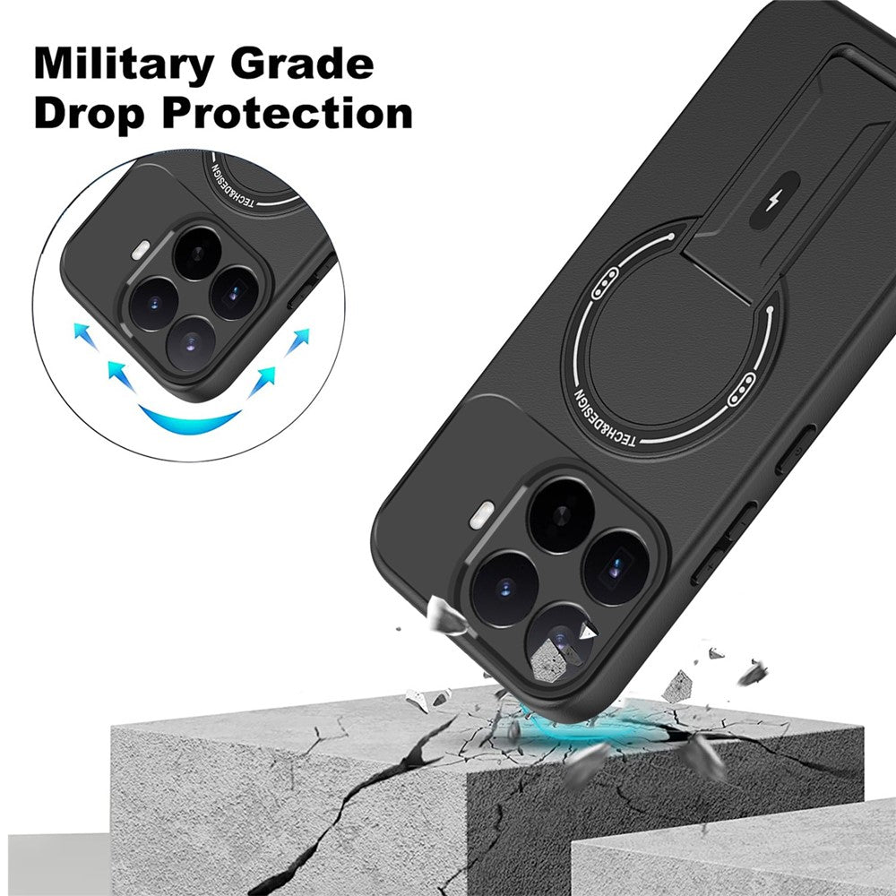 Til Xiaomi 17T Pro Cover Hudlignende Berøring Støtteben PC + TPU Telefoncover Understøtter Magnetisk Bilholder