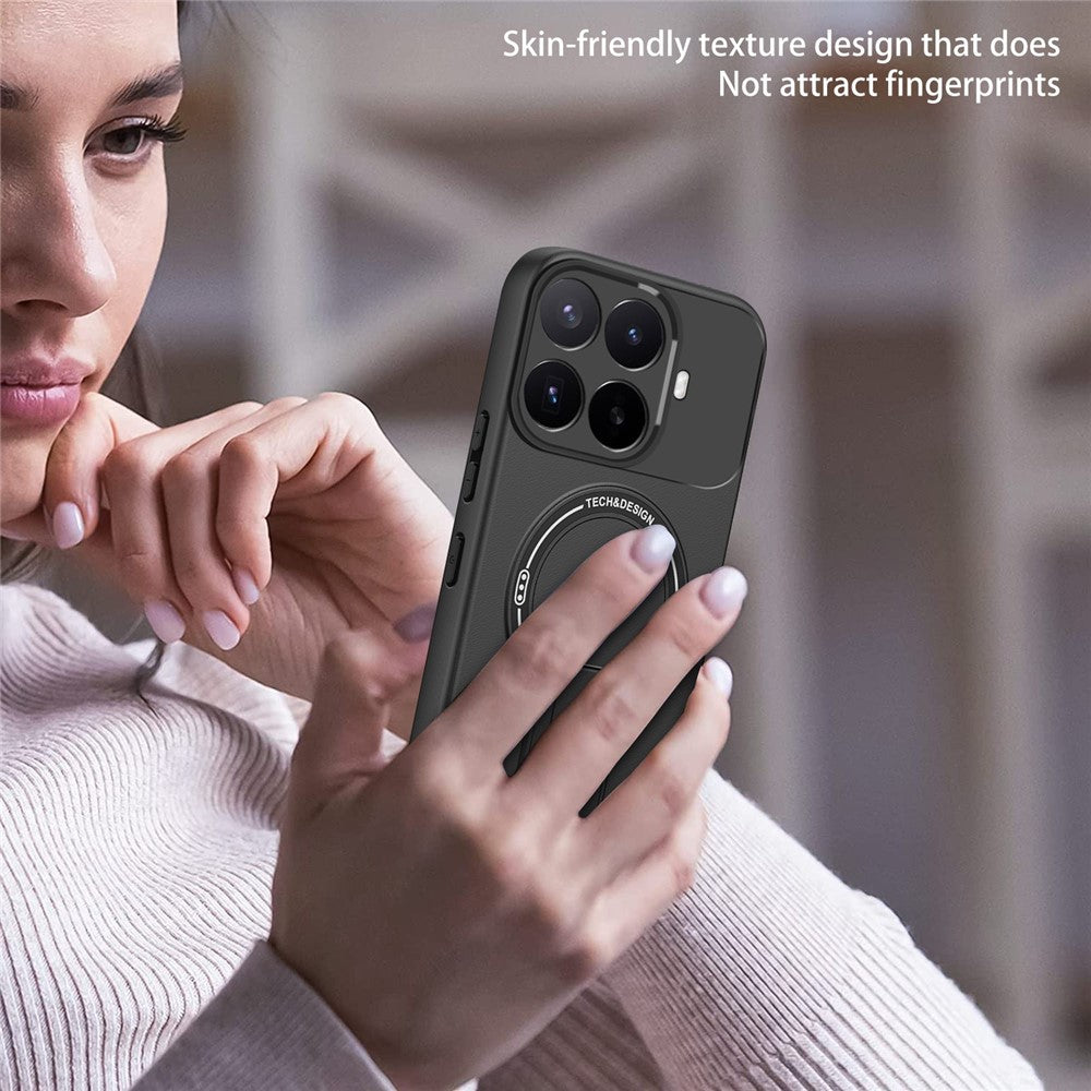 Til Xiaomi 17T Pro Cover Hudlignende Berøring Støtteben PC + TPU Telefoncover Understøtter Magnetisk Bilholder