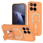 For Xiaomi 17T Pro Case Skin Touch Kickstand PC + TPU Phone Cover Support Magnetic Car Mount