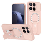 For Xiaomi 17T Pro Case Skin Touch Kickstand PC + TPU Phone Cover Support Magnetic Car Mount