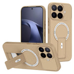 Til Xiaomi 17T Pro Cover Hudlignende Berøring Støtteben PC + TPU Telefoncover Understøtter Magnetisk Bilholder
