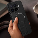 Til Xiaomi 17T Pro Cover Kulfibertekstur PC + TPU Telefoncover med Støttefod