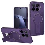 Til Xiaomi 17T Pro Cover Kulfibertekstur PC + TPU Telefoncover med Støttefod