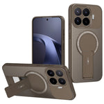 Til Xiaomi 17T Pro Cover Kulfibertekstur PC + TPU Telefoncover med Støttefod