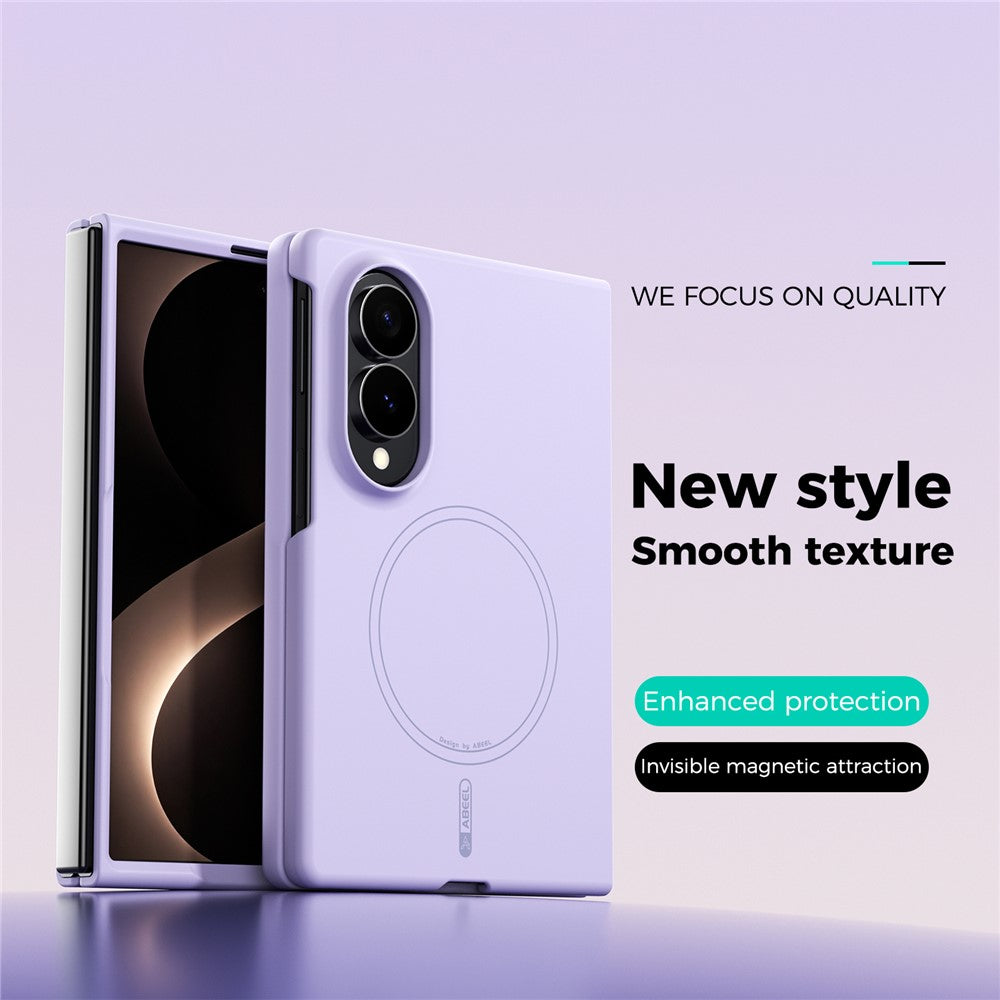 ABEEL Magnetisk Cover Til Samsung Galaxy Z Fold8 Skin Touch Flydende Silikone Telefon Bagcover