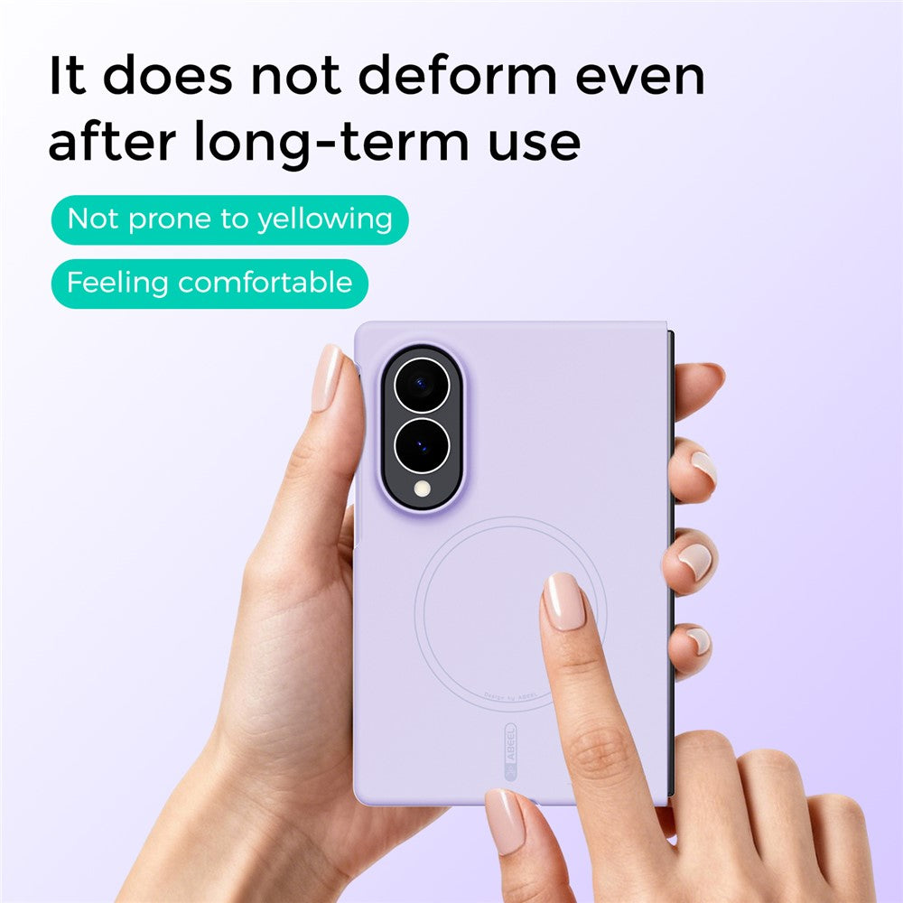 ABEEL Magnetisk Cover Til Samsung Galaxy Z Fold8 Skin Touch Flydende Silikone Telefon Bagcover