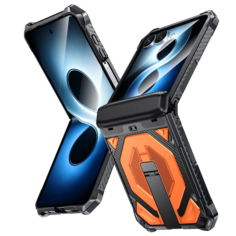 For Samsung Galaxy Z Flip8 / Z Flip7 5G Case Kickstand Hinge Protection Rugged PC + TPU Phone Cover