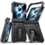 For Samsung Galaxy Z Flip8 / Z Flip7 5G Case Kickstand Hinge Protection Rugged PC + TPU Phone Cover