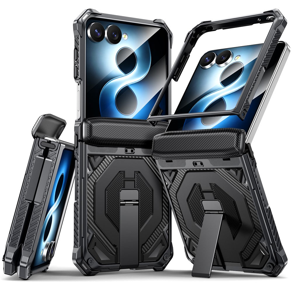 For Samsung Galaxy Z Flip8 / Z Flip7 5G Case Kickstand Hinge Protection Rugged PC + TPU Phone Cover