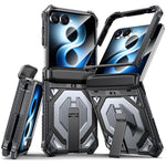 For Samsung Galaxy Z Flip8 / Z Flip7 5G Case Kickstand Hinge Protection Rugged PC + TPU Phone Cover
