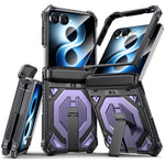 For Samsung Galaxy Z Flip8 / Z Flip7 5G Case Kickstand Hinge Protection Rugged PC + TPU Phone Cover