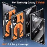 For Samsung Galaxy Z Fold8 Case Kickstand Hinge Protection Rugged PC + TPU Phone Cover