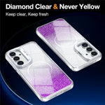 Til Samsung Galaxy A27 5G Magnetisk Etui Gradient Glitter Stødsikkert TPU PC Telefoncover