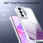 Til Samsung Galaxy A27 5G Magnetisk Etui Gradient Glitter Stødsikkert TPU PC Telefoncover