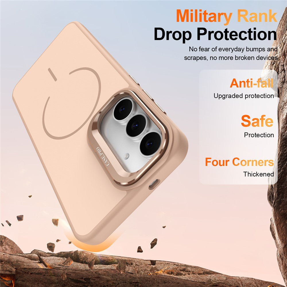 For Samsung Galaxy A27 5G Case Skin-touch PC + TPU Magnetic Phone Cover with Lens Frame Kickstand