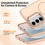For Samsung Galaxy A27 5G Case Skin-touch PC + TPU Magnetic Phone Cover with Lens Frame Kickstand