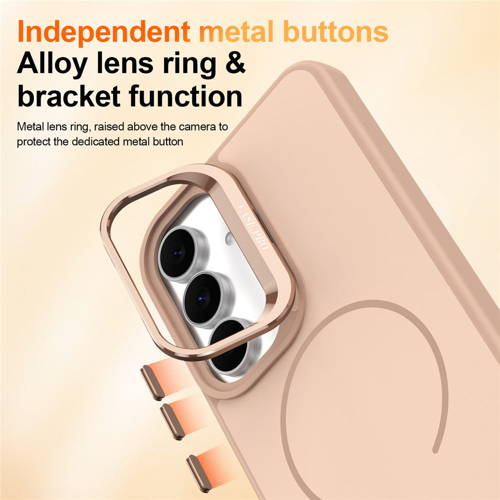 For Samsung Galaxy A27 5G Case Skin-touch PC + TPU Magnetic Phone Cover with Lens Frame Kickstand