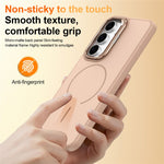 For Samsung Galaxy A27 5G Case Skin-touch PC + TPU Magnetic Phone Cover with Lens Frame Kickstand