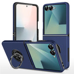 For Samsung Galaxy Z Flip8 Case PC + TPU Phone Cover with Rotatable Ring Holder