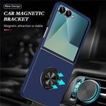 For Samsung Galaxy Z Flip8 Case PC + TPU Phone Cover with Rotatable Ring Holder
