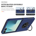 For Samsung Galaxy Z Flip8 Case PC + TPU Phone Cover with Rotatable Ring Holder