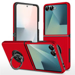 For Samsung Galaxy Z Flip8 Case PC + TPU Phone Cover with Rotatable Ring Holder