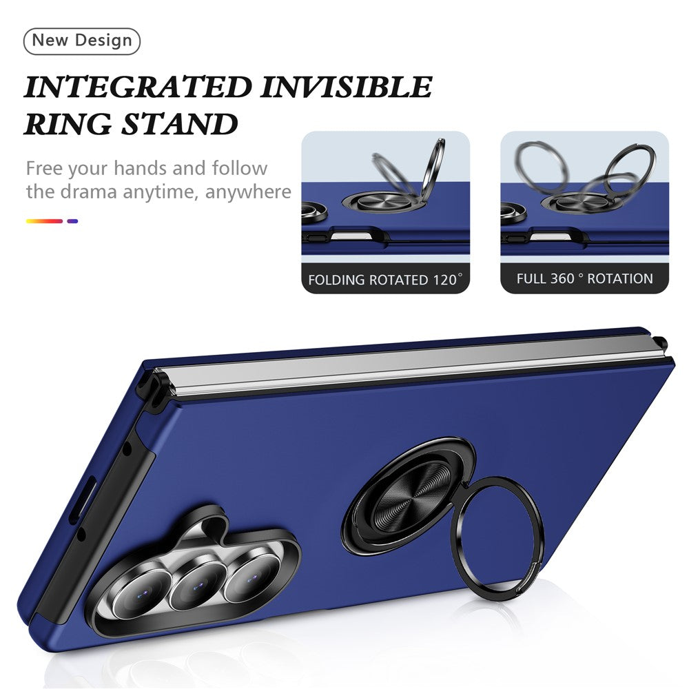 Til Samsung Galaxy Z Fold8 Ultra Cover PC + TPU Telefoncover med Drejelig Ringholder