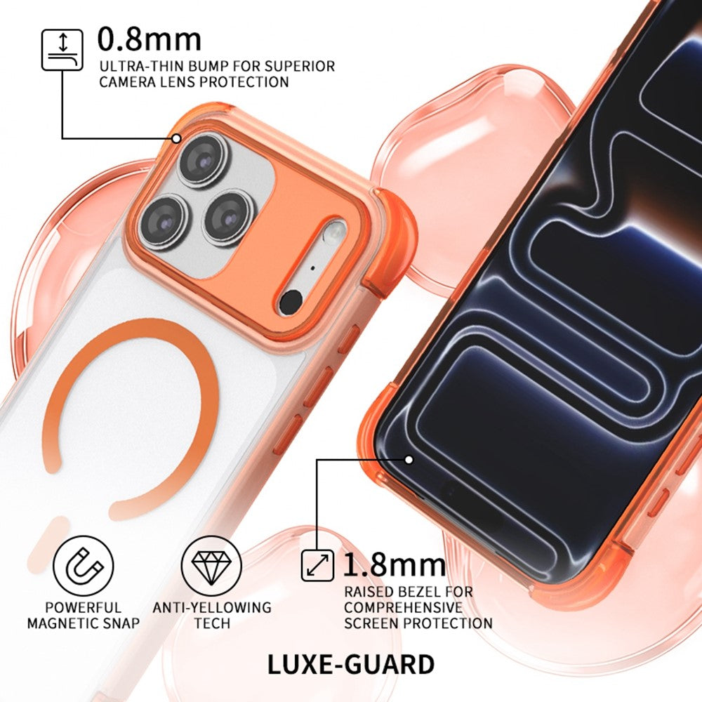 For iPhone 18 Pro / 17 Pro Magnetic Case Skin-touch PC + TPU Airbag Protection Phone Cover