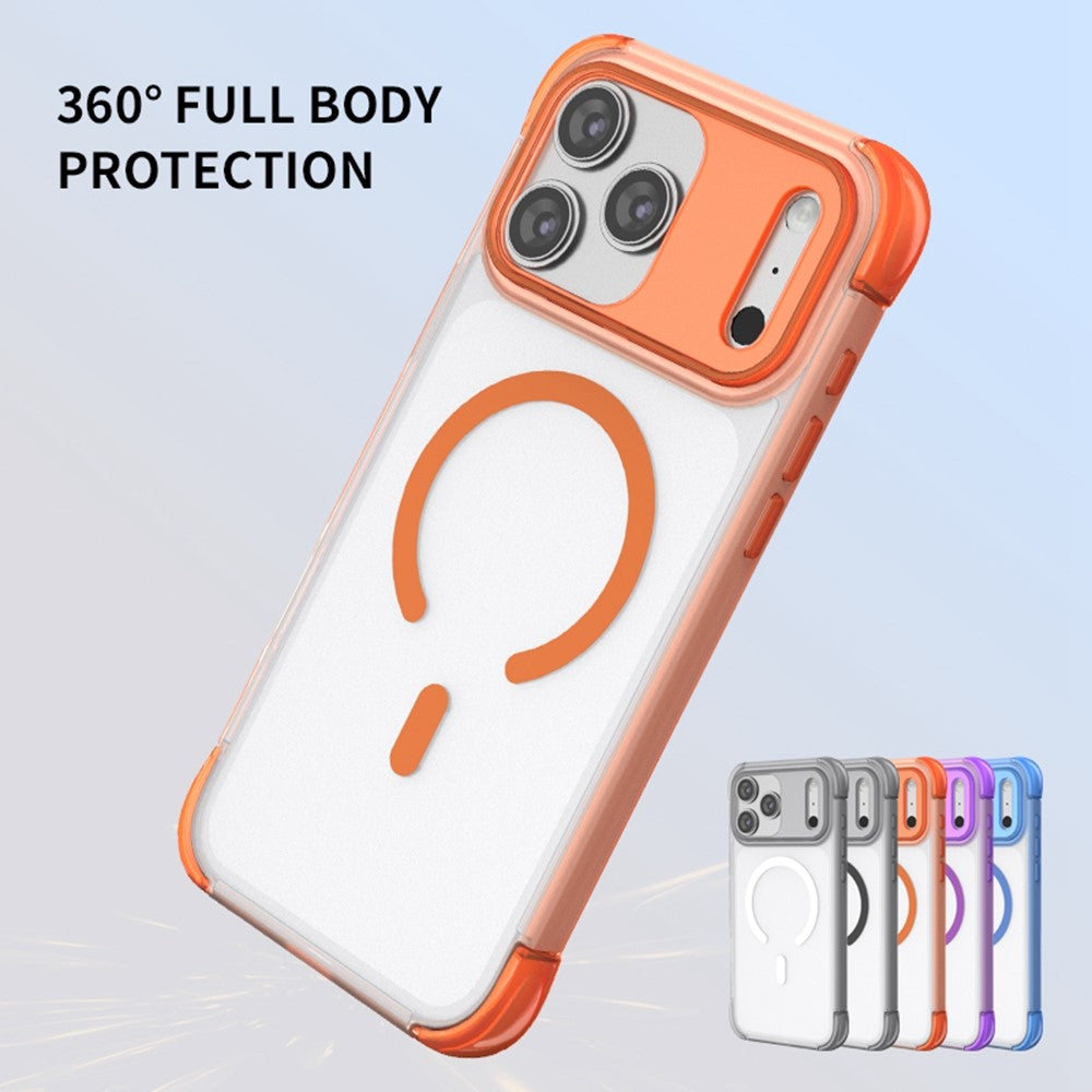 For iPhone 18 Pro Max / 17 Pro Max Magnetic Case Skin-touch PC + TPU Airbag Protection Phone Cover