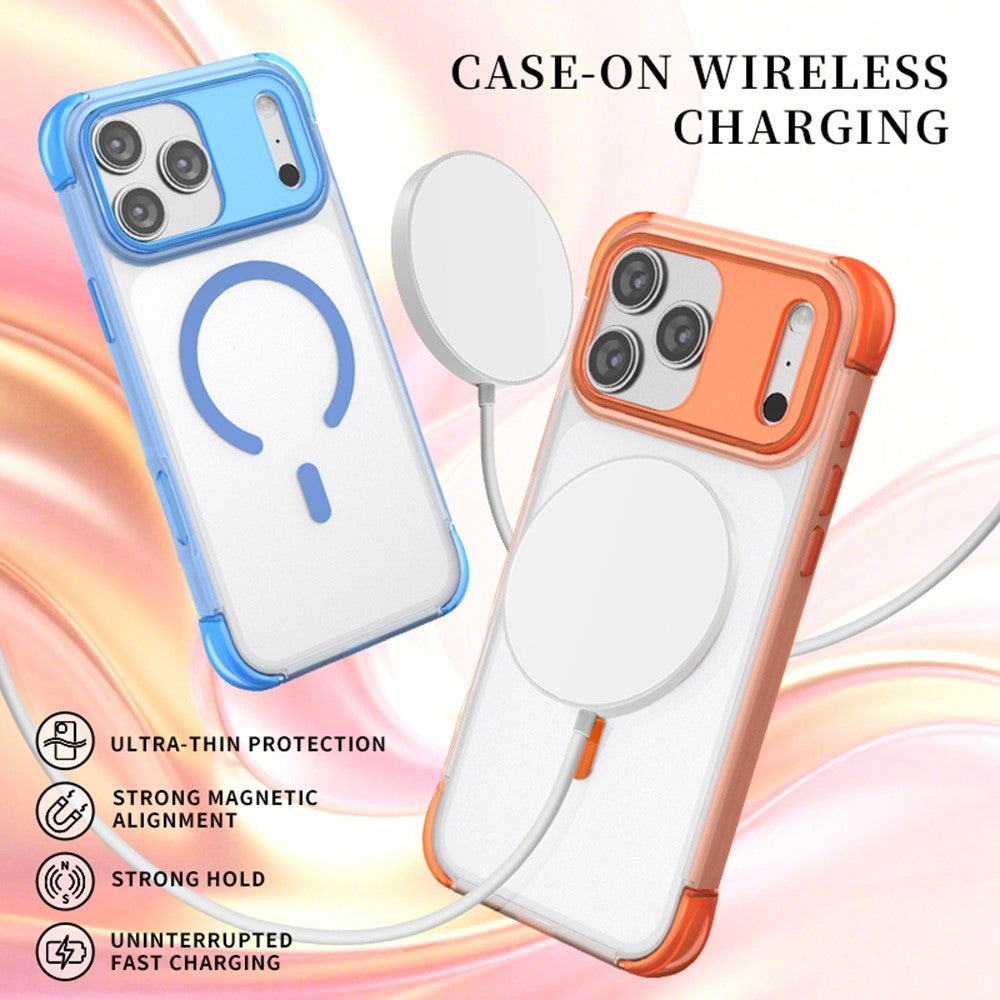 For iPhone 18 Pro Max / 17 Pro Max Magnetic Case Skin-touch PC + TPU Airbag Protection Phone Cover