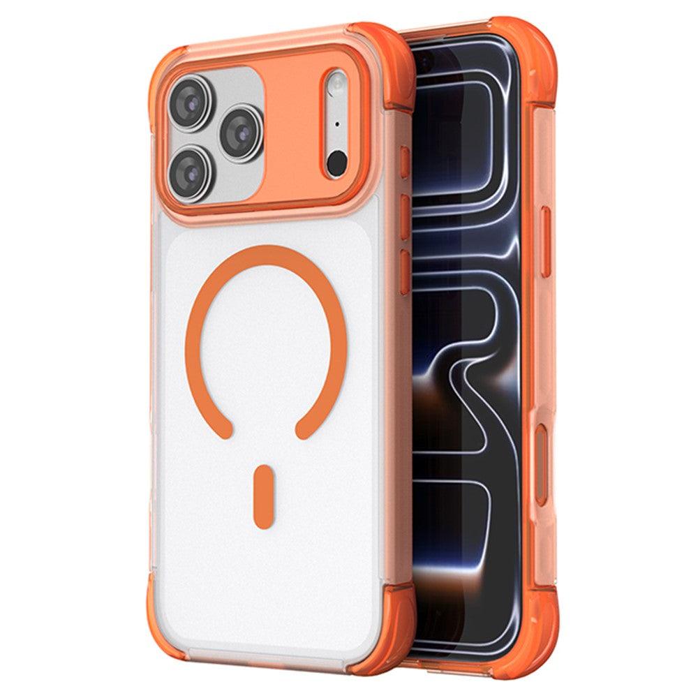 For iPhone 18 Pro Max / 17 Pro Max Magnetic Case Skin-touch PC + TPU Airbag Protection Phone Cover