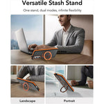 For Samsung Galaxy S26 FE Magnetic Case Double Color Rotating Ring Kickstand PC + TPU Phone Cover