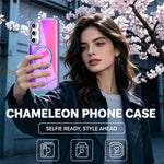 For Samsung Galaxy S26 FE Magnetic Case Chameleon Gradient TPU + Acrylic Phone Cover with 360 Degree Rotating Kickstand