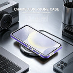 For Samsung Galaxy S26 FE Magnetic Case Chameleon Gradient TPU + Acrylic Phone Cover with 360 Degree Rotating Kickstand
