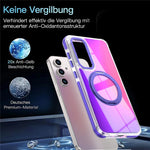 For Samsung Galaxy S26 FE Magnetic Case Chameleon Gradient TPU + Acrylic Phone Cover with 360 Degree Rotating Kickstand