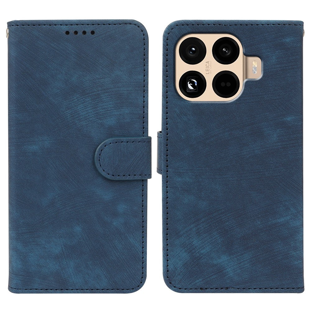 Xiaomi 17T-skal med flip-fodral och randigt texturerat läderfodral