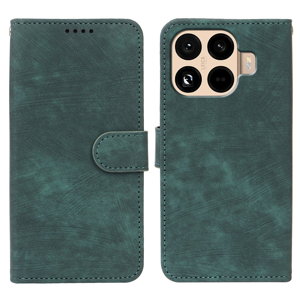 Xiaomi 17T-skal med flip-fodral och randigt texturerat läderfodral
