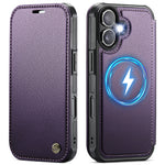 CASEME for iPhone 16 Plus Case  053  Magnetic RFID Blocking Wallet Flip Leather Phone Cover