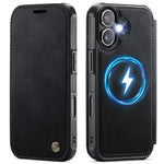 CASEME for iPhone 16 Plus Case  053  Magnetic RFID Blocking Wallet Flip Leather Phone Cover