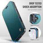 CASEME for iPhone 17 Case  053  Magnetic RFID Blocking Wallet Flip Leather Phone Cover