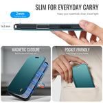 CASEME for iPhone 17 Case  053  Magnetic RFID Blocking Wallet Flip Leather Phone Cover