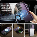CASEME for Samsung Galaxy S22 Ultra 5G Case 053 Magnetic RFID Blocking Wallet Flip Leather Phone Cover
